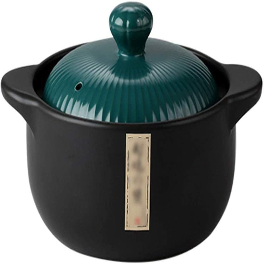Ceramic Casserole Dishes Household Small,Heat-resistant Soup Casserole,Kitchen Gas Casserole,Special Stone Pot For Yellow Stewed Chicken Claypot Rice(Size:4.2L,Color:Blue) (Yellow 2.3L) (Blue 2.3 (Gre