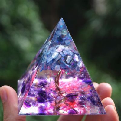ARrase Home Collections Crystals andStones Pyramid Generator Gather Reiki Spiritual Home Office Decor Yoga Beginners Gifts Natural Stones (Color : 33, Size : 1.9 * 1.9 * 1.9in)