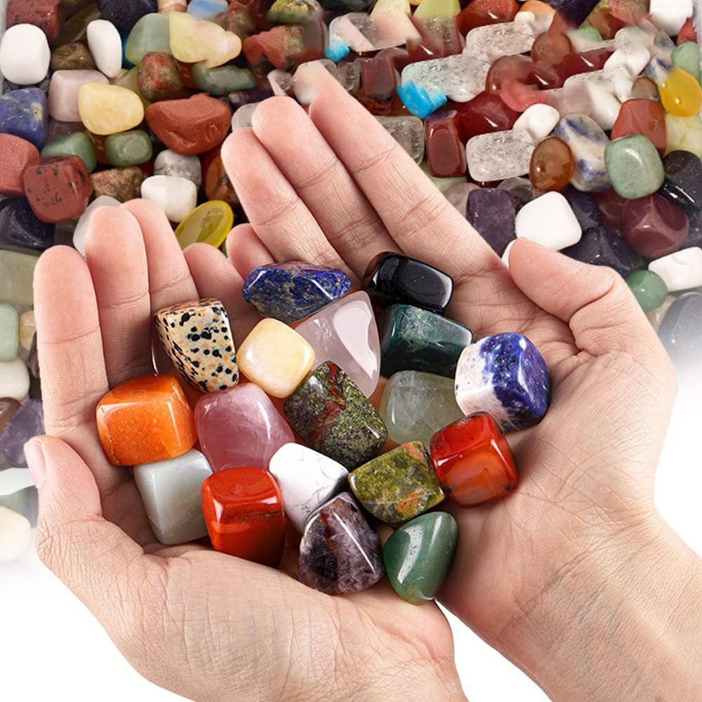 Home Collections 60g Bulk Assorted Mixed Tumbled Stone Lapis Crystal Obsidian Gemstone Rock Minerals for Beads