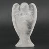 3" Angel Figurine Natural Gemstone Carved Crystal Stone Lucky Crafts Home Room Desk Decoration Statue Gift 1pc (Color : Clear Quartz) view 1