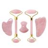 Home Collections Natural Gouache Scraper Jade Roller Rose Quartz Massage Roller Gouache Scraper Pink Crystal Facial Scraper Jade Facial Roller,Type D view 2