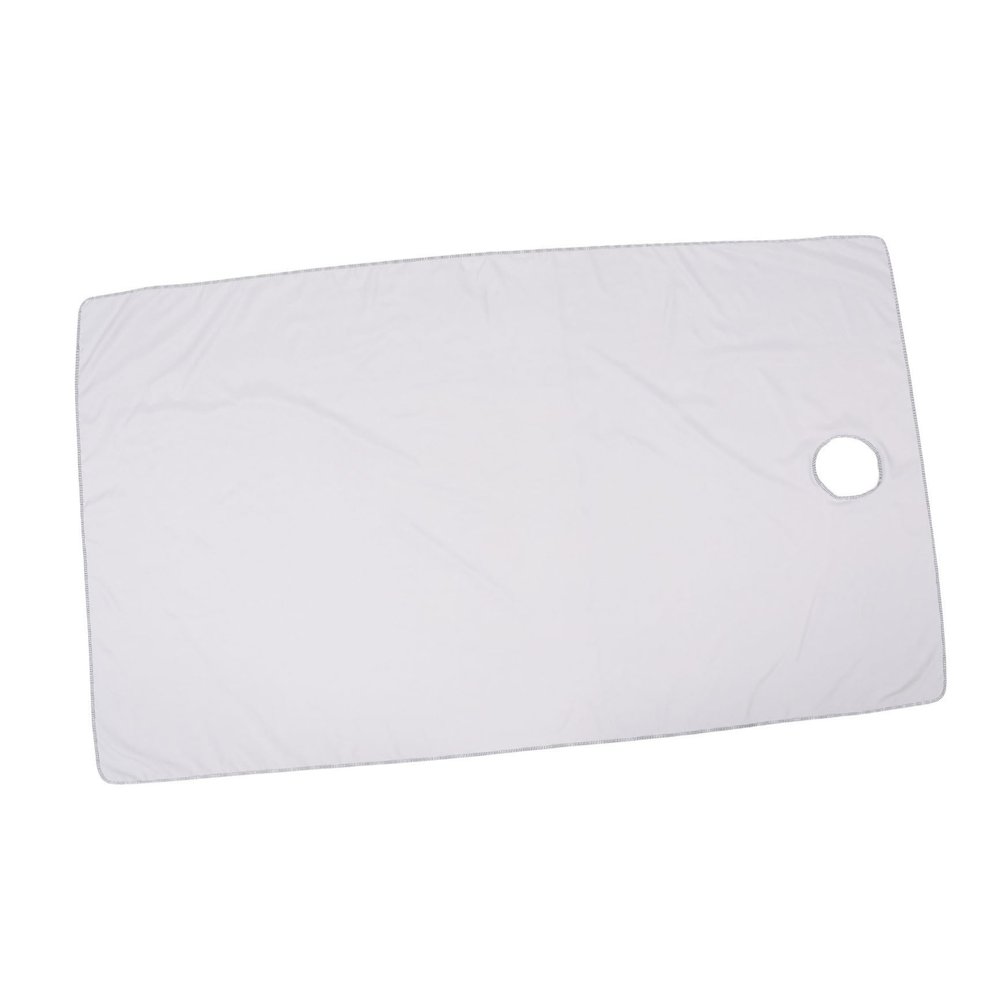 POPETPOP Massage Bed Sheet with Hole for Spa Beauty Salon Breathable Gray 120x200cm Sturdy Quick-Dry Bed Cover for Massage Couch