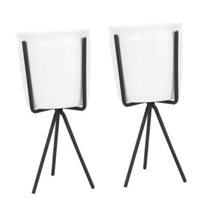 Toddmomy 2pcs Decorative Ceramic Flower Vessel Flower Pots for Indoor Plants Pot Adornment for Home