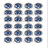 cdb 24 30th Grey Blue Silver Birthday style Iced/Icing Cupcake Topper Edible Fairy Cake Bun Toppers Round view 2