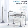 Raised Toilet Seat with Handles, Hybodies Toilet Seat Riser Over-Toilet Chair with Adjustable Height, Bathroom Safety Assist Frame for Seniors, Post-Op, Disabled, Fit Any Toilet, 330 LBS view 4