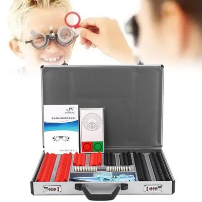 266PCS Professional Optometry Eye Equipment Trial Lens Plastic Optical Trial Lens Set, Ophthalmic Instrument Optical Trial Lens Set,Optometry Equipment Optician Tools