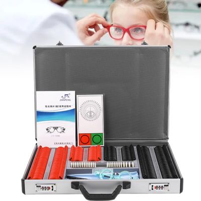 266Pcs Optical Trial Lens Set Metal Rim Optometry Kit Case Eye Protection Accessories Set with Free Trial Frame