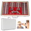 266 Piece Optical Trial Lens Frame Set Eye Test Glasses Optometry Optical Lens Set Metal Rim Aluminum Optical Trial Eye Optometry Lens Kit Case view 1