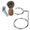 ANKROYU Shaving Brush Holder, Men Stainless Steel Shaving Brush Stand, Salon Razor Brush Stand, Home Razor Holder, Men Razor Brush Stand, for Salon Home Travel Use view 4