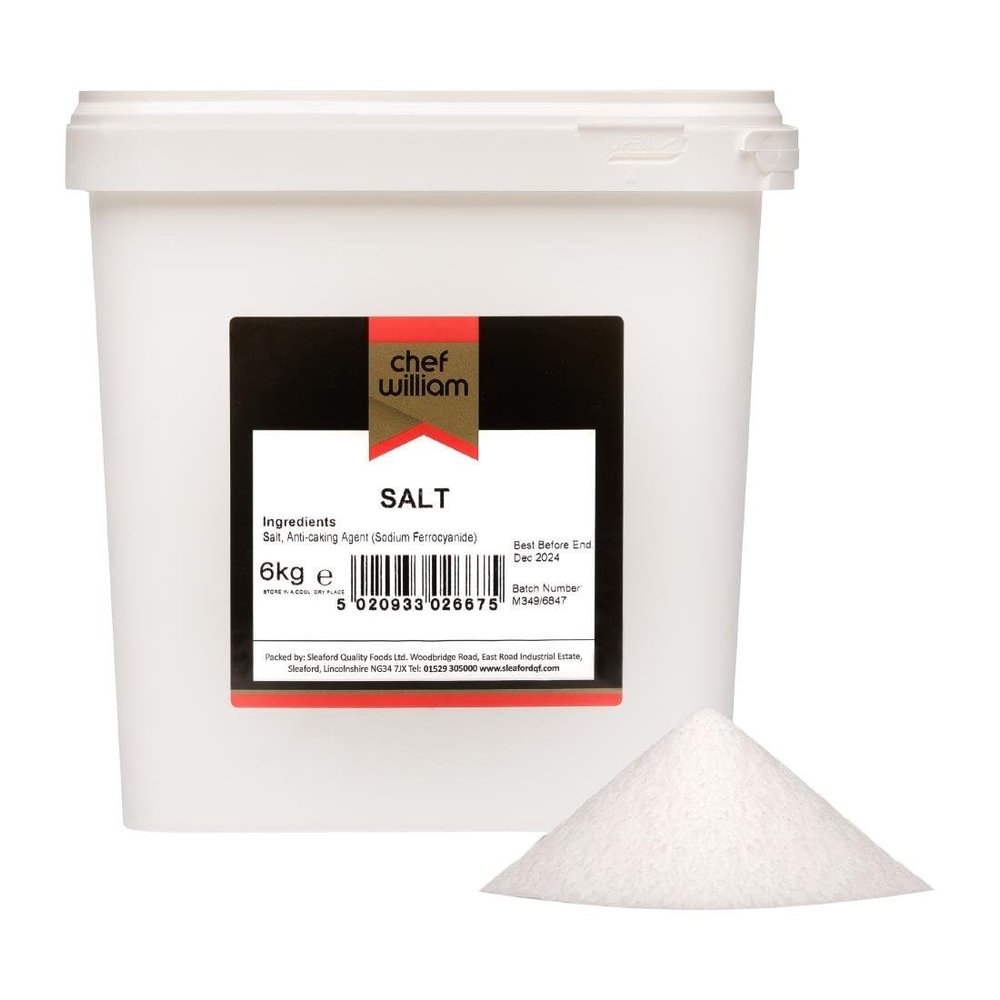 Chef William Table Salt - 6kg