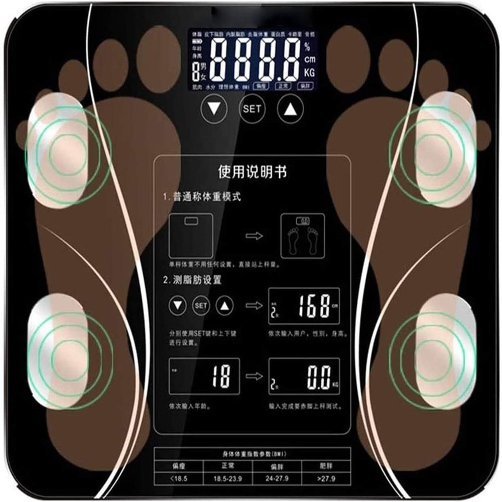 ARTSZY Body-Analyzer Scale, Highly Accurate Digital Bathroom Body Composition Analyzer, Measures Weight, Body Fat, Water, Muscle & Bone Mass for 10 Users