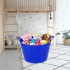 2 X BLUE 42L Litre Robust Versatile Multipurpose Large Flexi Tub Garden Home Flexible Plastic Storage Container Bucket Tub Trugs Animal Feeding Tub - MADE IN UK view 2