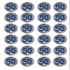 24 50th blue grey silver PRE CUT edible birthday party Cupcake Cake Toppers Wafer Rice Paper precut decoration view 2