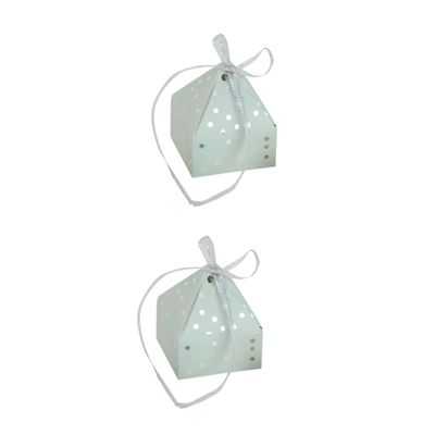Mobestech 20pcs Pyramid Candy Boxes Wedding Favor Sweets Box for Party Favors Pyramid Shape Wedding Candy Case Light Confectionary for Boys and Girls