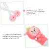 Mobestech 2pcs Kids Manual Toothbrush Soft Bristle Round Head Bear Shape Pink Toothbrush for Children Aged 0-9 Years view 2