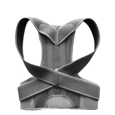 Posture Correction Women Men Back Brace Teenage Students Full Back Support Belt For Hunchback Correction - Shoulder Neck Clavicle Spine Support Waist Orthopedic Corset ( Color : Grey , Size : XS )