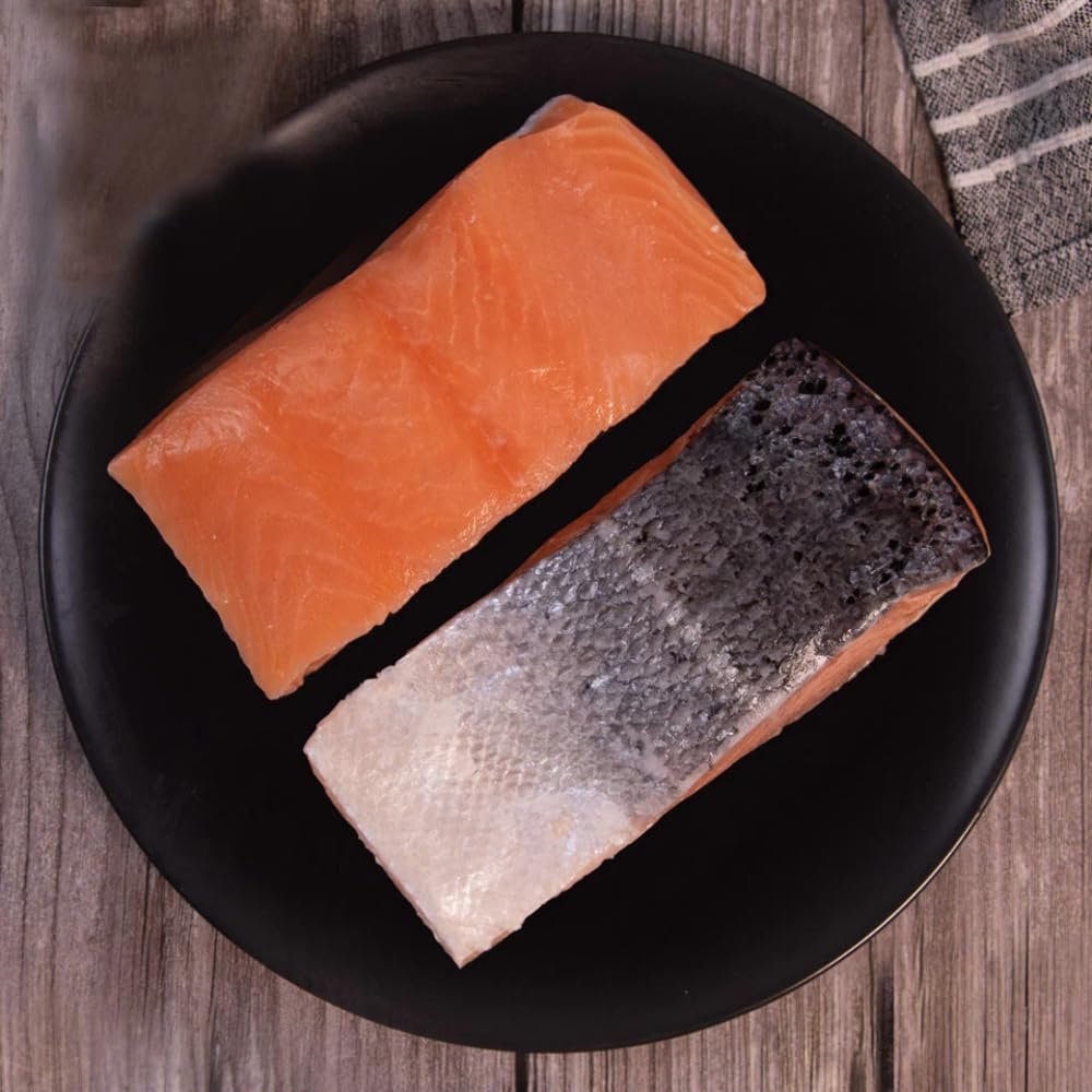 MASFrozen Norwegian Skin-on & Boneless IQF Salmon Portions (5-6oz)-1x10-Food 1x10