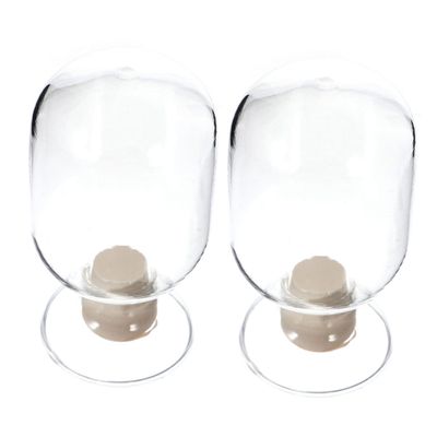 LIFKOME 2pcs Glass Storage Jars with Lids 125ml Thickened Texture Match Stick Holder for Fireplace Decorative Apothecary Jars Protecting Emerging Matches