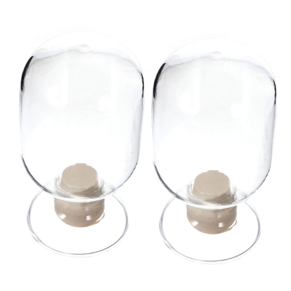 LIFKOME 2pcs Glass Storage Jars with Lids 125ml Thickened Texture Match Stick Holder for Fireplace Decorative Apothecary Jars Protecting Emerging Matches
