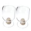 LIFKOME 2pcs Glass Storage Jars with Lids 125ml Thickened Texture Match Stick Holder for Fireplace Decorative Apothecary Jars Protecting Emerging Matches view 1