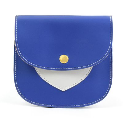 1Pcs Leather Sanitary Napkin Storage Bag, Portable Period Kit Bag, Pad Pouch Tampon Bag Sanitary Napkin Receptacle (Blue)
