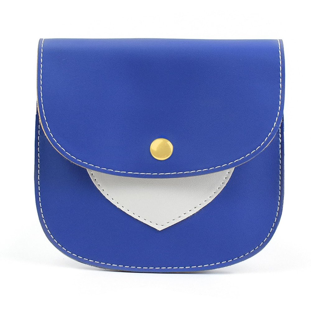1Pcs Leather Sanitary Napkin Storage Bag, Portable Period Kit Bag, Pad Pouch Tampon Bag Sanitary Napkin Receptacle (Blue)
