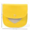 1Pcs Leather Sanitary Napkin Storage Bag, Portable Period Kit Bag, Pad Pouch Tampon Bag Sanitary Napkin Receptacle (Yellow) view 2