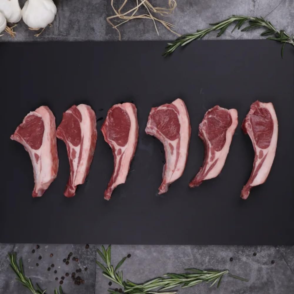 MASFresh UK Halal Lamb Cutlet Best End Chops (Priced per Kg) Pack Appx 2kg-Food