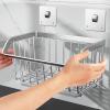 Countertop Fruit Basket Wire Storage Basket, Stackable Hanging Wall Shelf, Fruit Bathroom Shelves Storage, Fruit And Vegetable Rack In 304 Stainless Steel, Perfect For Fruit, Vegetables, Snacks, Set O view 2