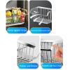 Countertop Fruit Basket Wire Storage Basket, Stackable Hanging Wall Shelf, Fruit Bathroom Shelves Storage, Fruit And Vegetable Rack In 304 Stainless Steel, Perfect For Fruit, Vegetables, Snacks, Set O view 3