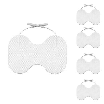 Graootoly TENS Unit Spare Parts 4.5x6In Butterfly Shaped Electrode Pads Universal Compatibility, Pack of 5