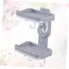 IMIKEYA 2pcs Double Layer Soap Rack Hook Wall Mounted Soap Holder for Bathroom Shower Suction Cup Holder Rack view 4