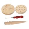HOMSFOU Household Moxa Cone Mold Wood Moxa Cone DIY Kit Tool Mold 14-Hole Roll Maker view 1