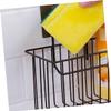 Ciieeo 2pcs Iron Wall-mounted Sink Shelf for Bathroom Storage Drain Organizer Rack Black Finish for Small Spaces view 3