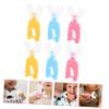 SKISUNO 6pcs Manual U Shaped Toothbrush for Kids Soft Silicone Brush Head 360 Teeth Cleaning Tool Ergonomic Design Mixed Colours view 2