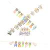 ibasenice 1set Cat Birthday Party Decorations Cute Cat Cupcake Toppers and Hanging Banner for and Attractive Party Supplies view 1