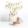 ibasenice 1set Cat Birthday Party Decorations Cute Cat Cupcake Toppers and Hanging Banner for and Attractive Party Supplies view 2