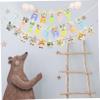 ibasenice 1set Cat Birthday Party Decorations Cute Cat Cupcake Toppers and Hanging Banner for and Attractive Party Supplies view 3