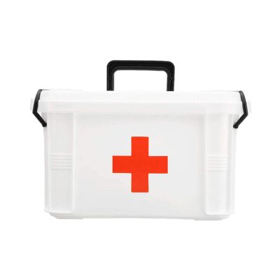 Samnuerly Medicine Storage Box, Camping First Aid Kits, Household Storage Double-Layer Medicine Box, Family First Aid Medical Kit