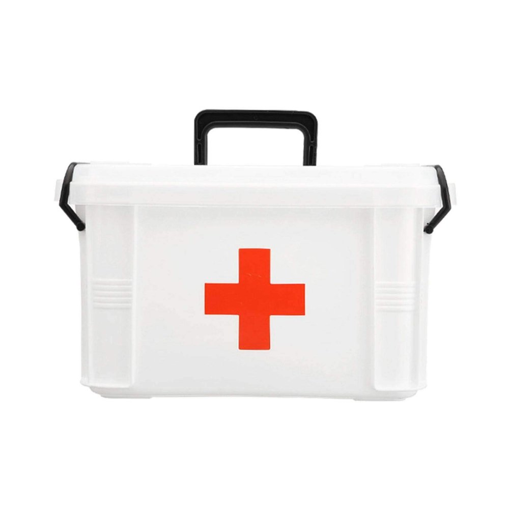 Samnuerly Medicine Storage Box, Camping First Aid Kits, Household Storage Double-Layer Medicine Box, Family First Aid Medical Kit