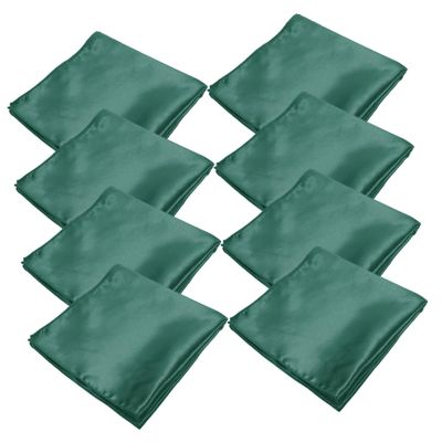 Zerodeko 8pcs Satin Napkins Soft Smooth Cloth Dinner Napkins for Weddings Banquets Parties Elegant Solid Color Design Machine Washable for Restaurants Home Use