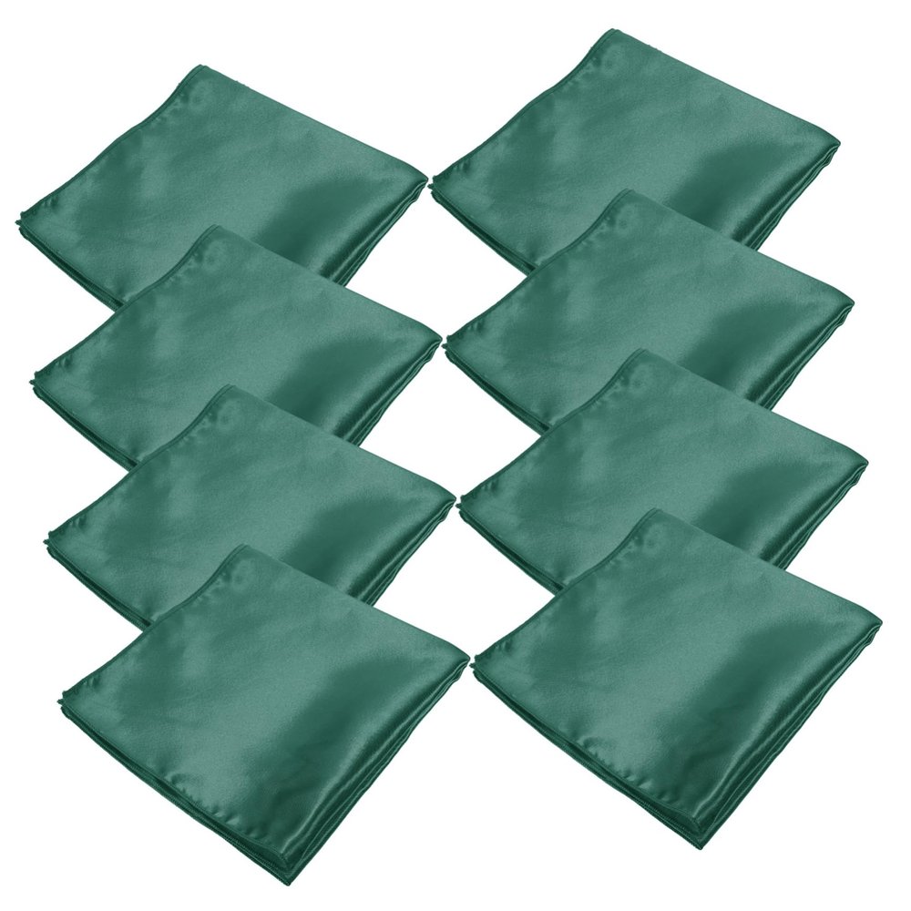 Zerodeko 8pcs Satin Napkins Soft Smooth Cloth Dinner Napkins for Weddings Banquets Parties Elegant Solid Color Design Machine Washable for Restaurants Home Use