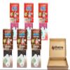 Dr Moo Quick Milk Straw Set - 78 Flavored Straws for Kids: 3X Chocolate (13 Pack) + 3X Strawberry (13 Pack) view 1