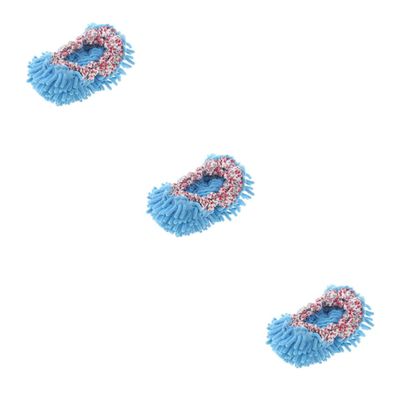 GLEAVI 3pcs Mop Slipper Floor Cleaning Shoe Cover Washable Reusable for Kitchen Bathroom House Office Mopping Shoes Cleaner
