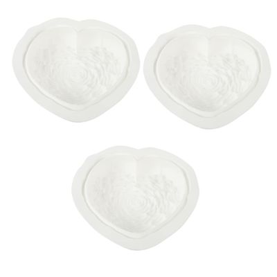 OMaju 5pcs Heart Cake Mold Cake Molds Silicone Love White Silica Gel(Whitex3pcs,22X4CMx3pcs)