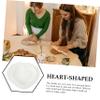 OMaju 5pcs Heart Cake Mold Cake Molds Silicone Love White Silica Gel(Whitex3pcs,22X4CMx3pcs) view 3