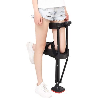 BomBy Telescopic Pain Free Knee Crutch Walker, Scooters Rehabilitation, Height Adjustable Knee Mobility Support for Ankle Fractures, Sprains, Calf and Ankle Injuries