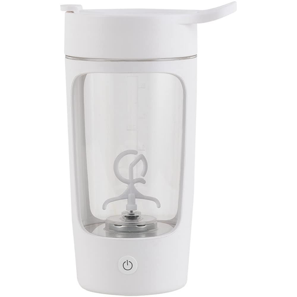 Kliplinc Protein Powder Mixer Shaker Cup Electric Portable Bottle for Coffee Free with Rechargeable USB 1200 mAh White
