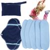 8PCS Reusable Sanitary Pads Washable Waterproof Cloth Menstrual Protective Pads Menstrual Absorbent Pads with Storage Bag Portable Breathable Sanitary Towels Period Pads Panty Liners for Women Girls view 1