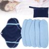 8PCS Reusable Sanitary Pads Washable Waterproof Cloth Menstrual Protective Pads Menstrual Absorbent Pads with Storage Bag Portable Breathable Sanitary Towels Period Pads Panty Liners for Women Girls view 3